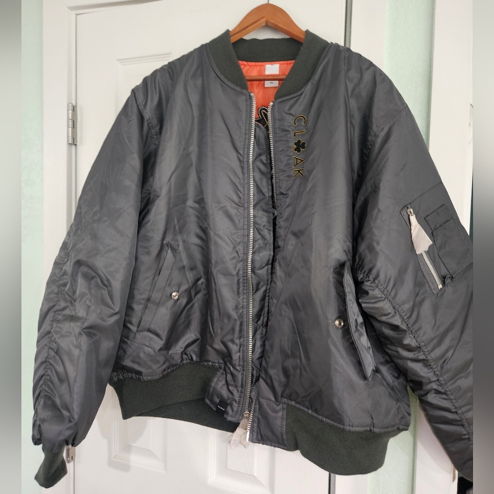 Cloak Eire 3X Bomber Jacket with Orange Lining